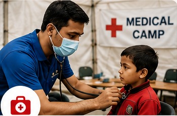 Nepal disaster response community support